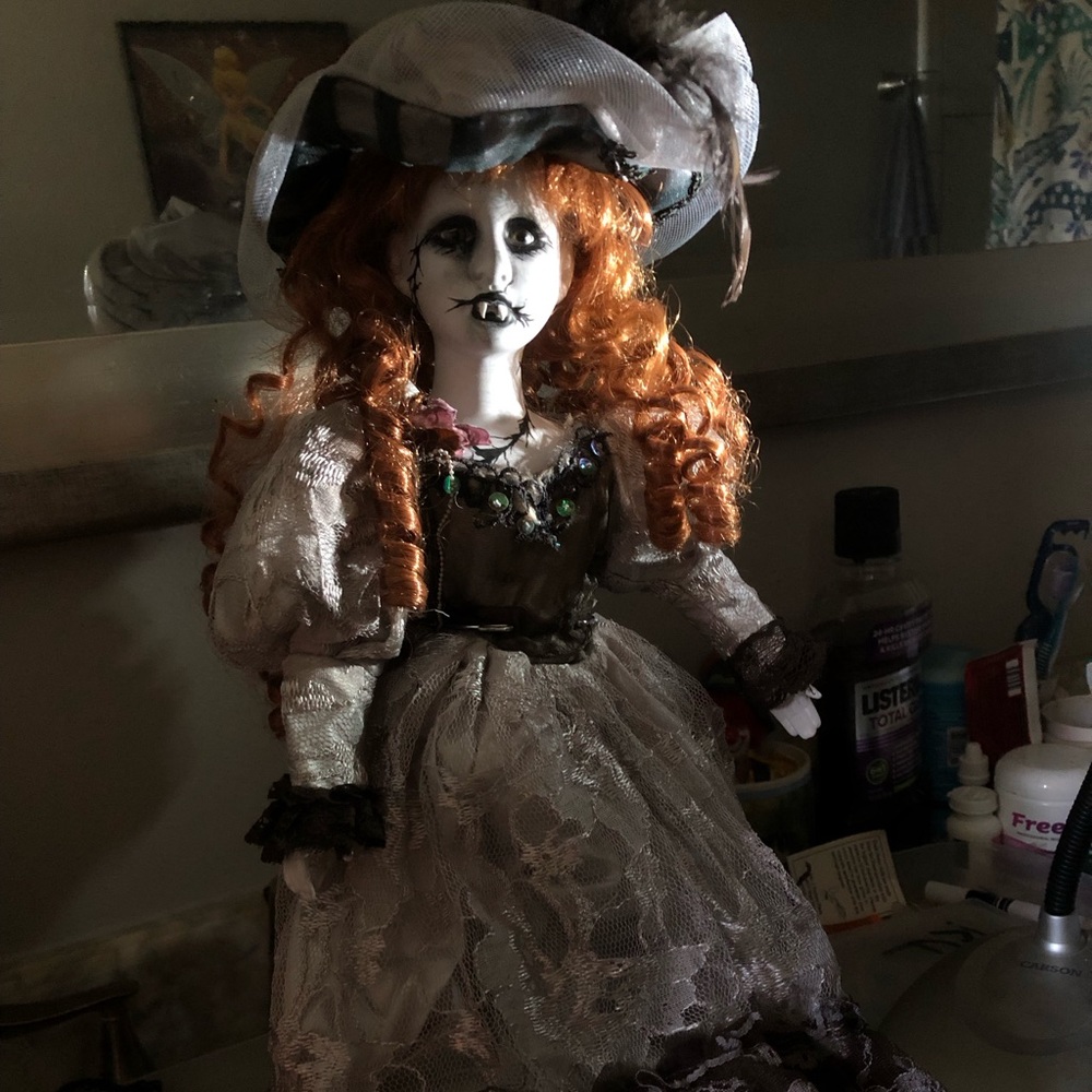 Vintage porcelain doll, hand painted. From New Orleans!